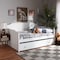 Baxton Studio Millie Cottage Farmhouse White Finished Wood Full Size Daybed with Trundle 179-11169-Zoro - alternate 5